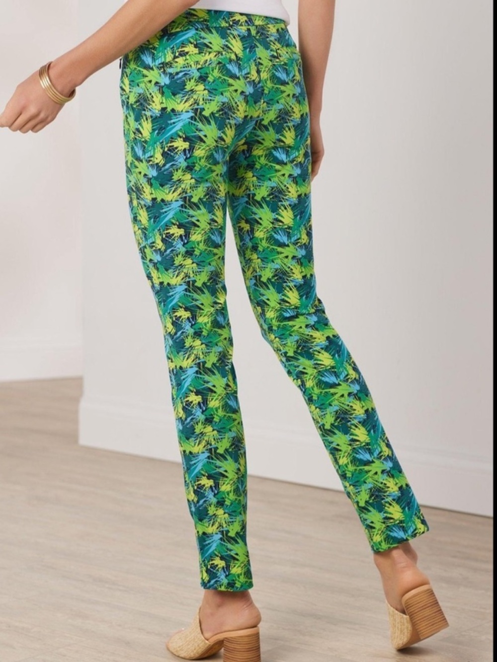 NWT SOFT SURROUNDINGS Superla Stretch Pull-On Palmas Skinny Ankle Pants Lg 14-16 - Picture 6 of 9